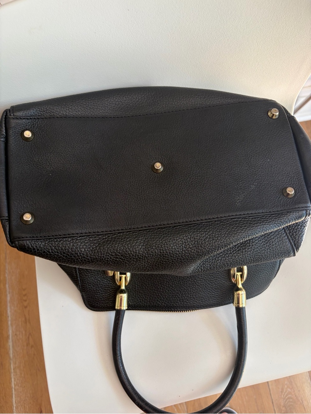 Valentina Italia Pebbled Leather Satchel - Picture 4 of 7